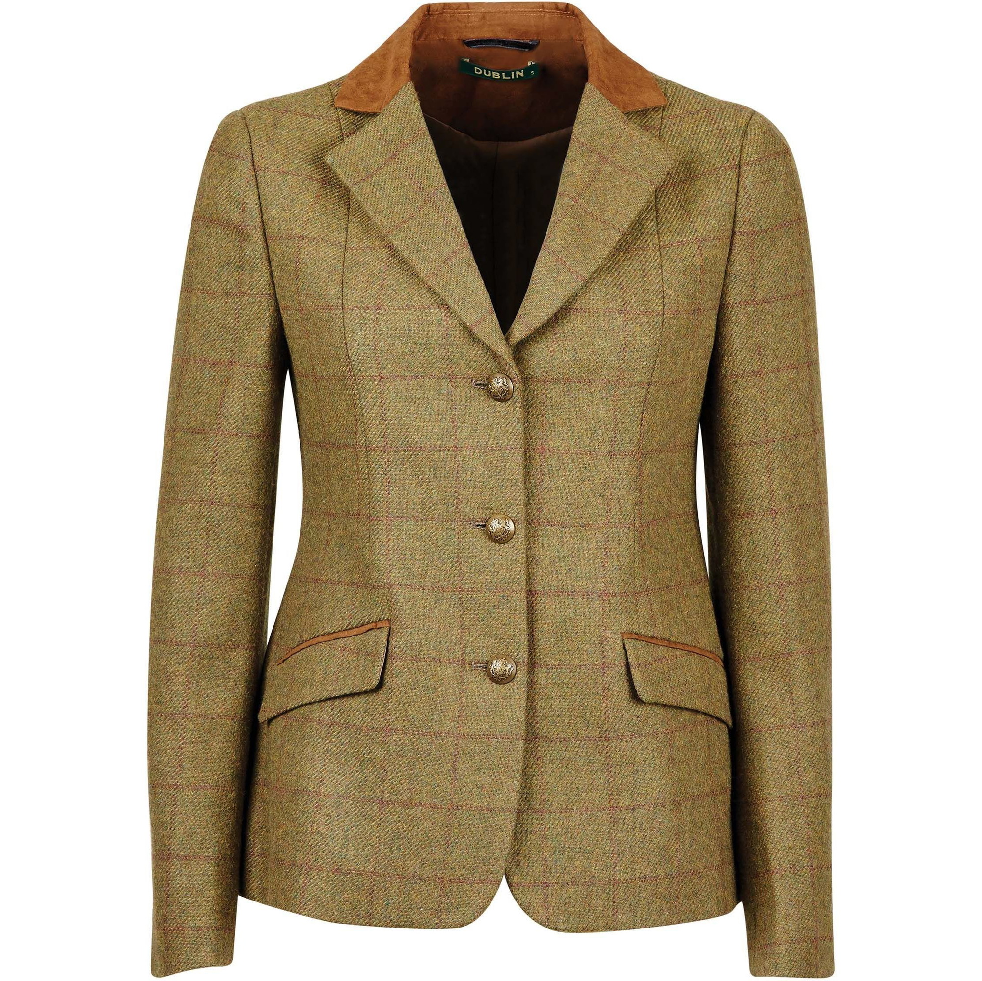 Dublin Girls Albany Tweed Suede Collar Tailored Jacket 100176500 - Brown